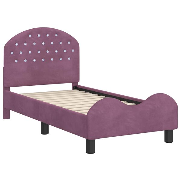 vidaXL Struttura letto per bambini con testata Viola 70 x 140 cm