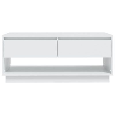 vidaXL Tavolino da Salotto Bianco 102,5x55x44 cm in Truciolato