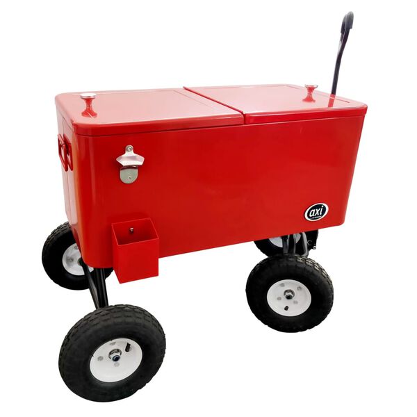 AXI Refrigeratore Carretto da Spiaggia 76 L Rosso
