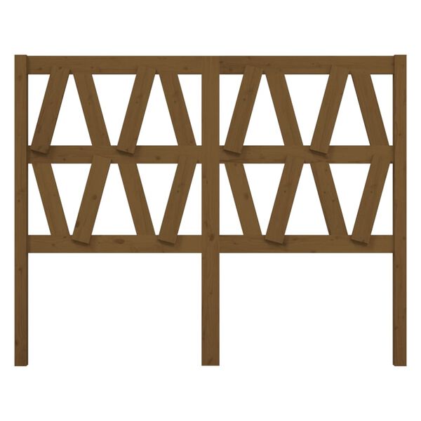 vidaXL Testiera per Letto ambra 126x4x100 cm in Legno Massello di Pino