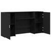 vidaXL Banco Reception Rovere Nero 200x50x103,5 cm Legno Multistrato