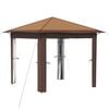 vidaXL Gazebo senza Parete 2,6 x 2,6 m Beige e Marrone
