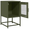 vidaXL Comodino Verde Oliva 36x39x60,5 cm in Acciaio Laminato a Freddo