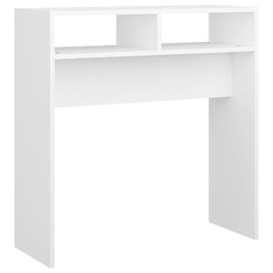 vidaXL Tavolino Consolle Bianco 78x30x80 cm in Legno Multistrato