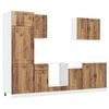 vidaXL Set Mobili da Cucina 7 pz Porto Legno Vecchio in Truciolato