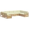 vidaXL Set di divani da esterno 9 pz Bianco e Crema