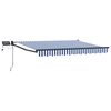 vidaXL Tenda retrattile manuale con LED Blu, Bianco, Antracite 3 x 2 m