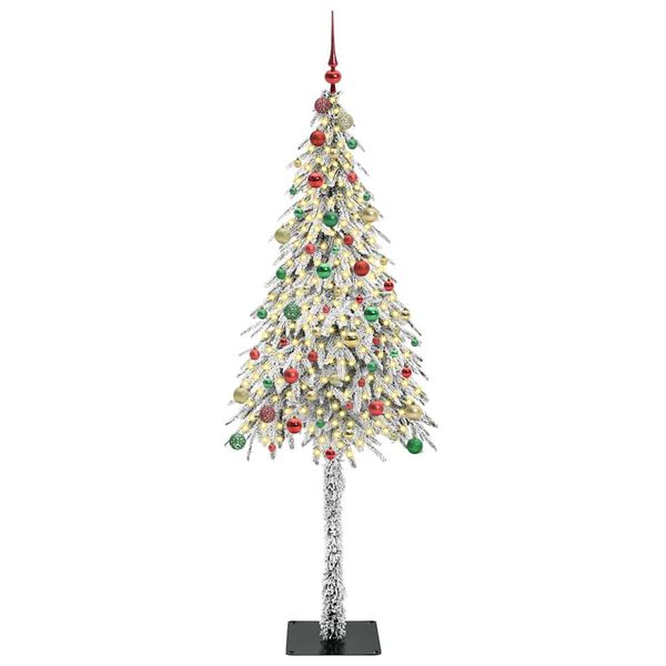 vidaXL Albero di Natale con 300 LED Bianco 210 cm PE e Acciaio