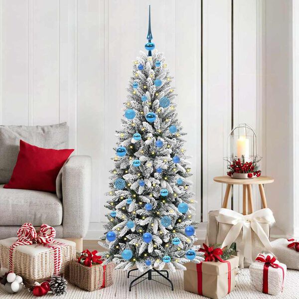 vidaXL Albero di Natale artificiale Bianco 63 x 63 x 150 cm