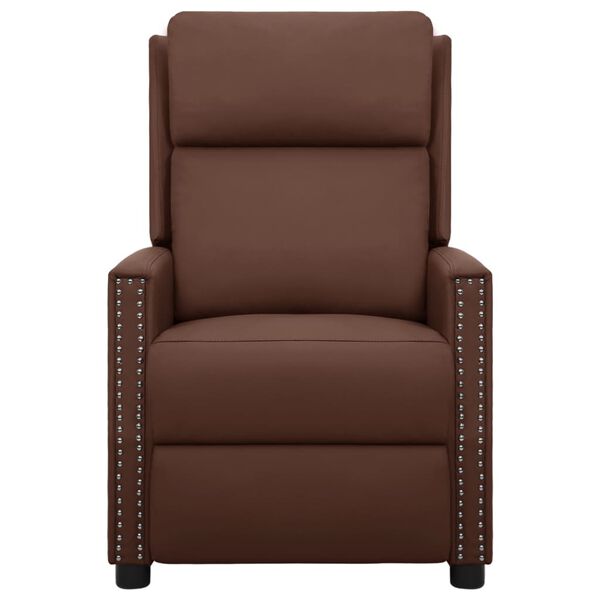 vidaXL Poltrona Alzapersona Massaggiante Marrone in Similpelle
