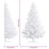 vidaXL Set Albero Natale Artificiale a Metà LED Palline Bianco 180cm