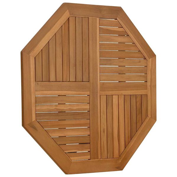 vidaXL Piano per Tavolo 90x90x2,5 cm Ottagonale Legno Massello di Teak