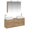 vidaXL Set di mobili per il bagno 4 pcs Rovere Artigianale