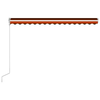vidaXL Tenda da Sole Retrattile Automatica 450x300 cm Arancione e Marrone
