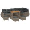 vidaXL Set Divano da Giardino 10 pz Grigio polyrattan