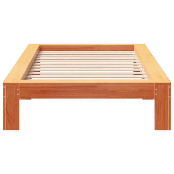 vidaXL Letto senza Materasso Marrone Cera 100x200 cm in Legno di Pino