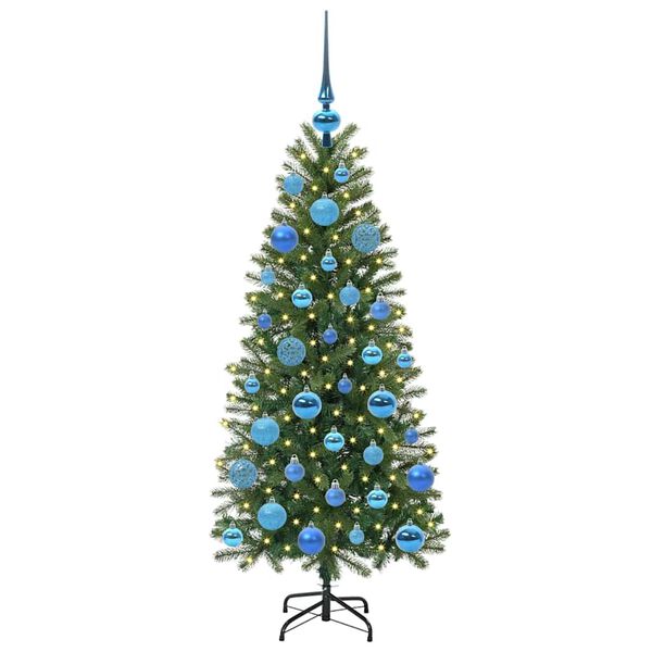 vidaXL Albero di Natale artificiale con 150 LED Verde 120 cm PE e PVC