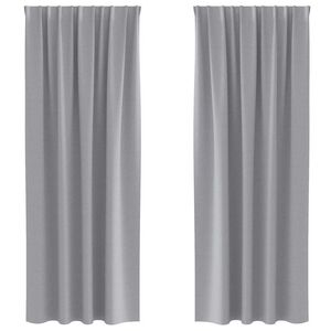 vidaXL Tende Blackout con Anelli 2 pcs Grigio chiaro 245 x 140 cm