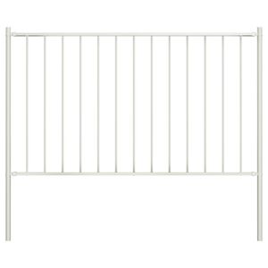 vidaXL Pannello di recinzione Woerden con pali 1,7x0,75 m Bianco