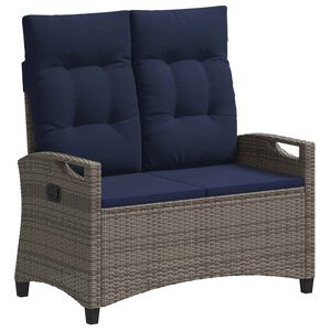 vidaXL Panchina da giardino con cuscino 105 x 60 x 112 cm acciaio