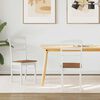 vidaXL Sedia da pranzo 2 pcs Bianco e Naturale Legno di gomma solido