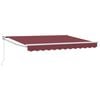 vidaXL Tenda retrattile Borgogna 3 x 2 m 100% Poliestere e Alluminio
