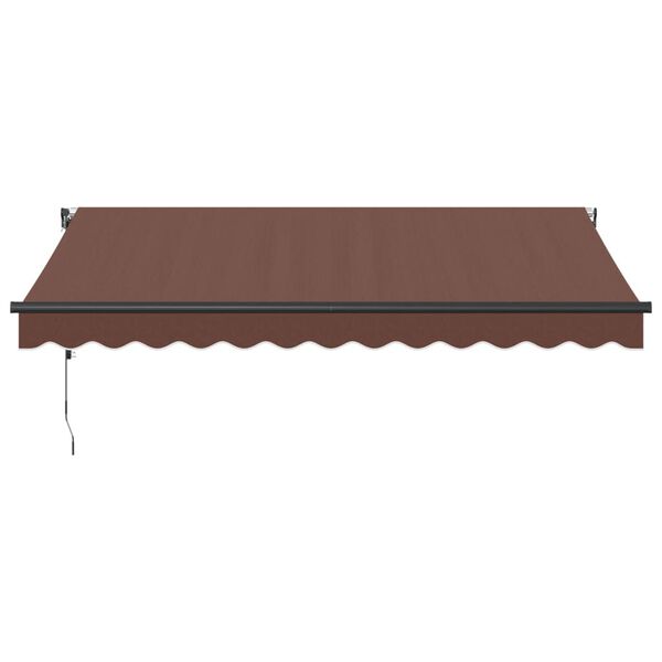 vidaXL Tenda da Sole Retrattile Automatica Marrone 350x250 cm
