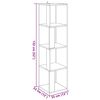 vidaXL Scaffale Angolare Rovere Artigianale 33x33x132 cm in Truciolato