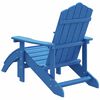 vidaXL Sedia da Giardino Adirondack con Poggiapiedi Blu Acqua in HDPE