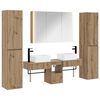 vidaXL Set di mobili per il bagno 6 pz Rovere Artigianale
