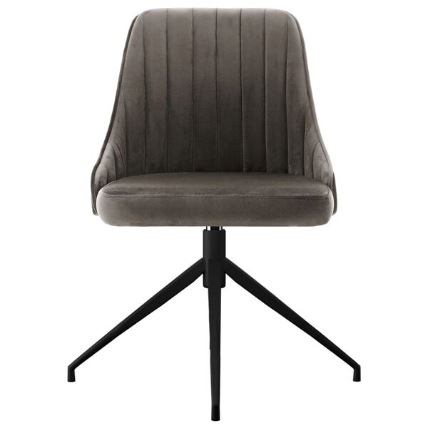 vidaXL Sedie da Pranzo 2 pz Grigio Scuro in Velluto