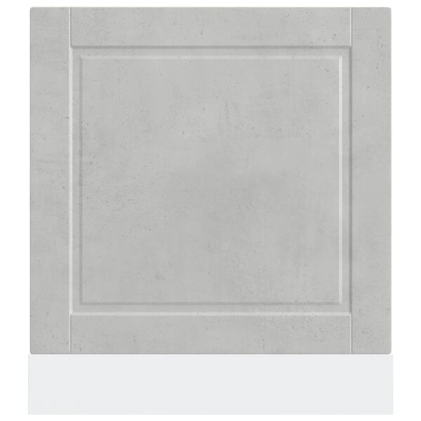 vidaXL Pannello Lavastoviglie Porto Grigio Cemento 60x1,5x67 cm