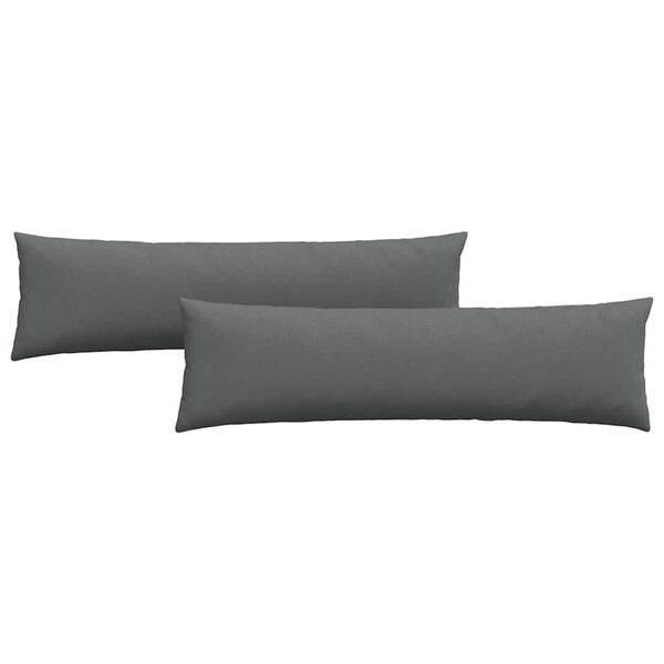 vidaXL Cuscini da Divano 2 pcs Grigio scuro 145 x 40 cm Tessuto
