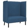 vidaXL Divano alto 101cm Blu Tessuto