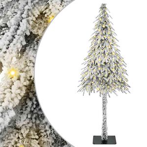 vidaXL Albero di Natale con 300 LED Bianco 210 cm PE e Acciaio