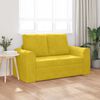 vidaXL Divano letto 60cm Giallo Velluto