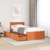 vidaXL Letto senza Materasso Marrone Cera 100x200 cm in Legno di Pino