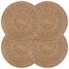vidaXL Tovagliette in erba di mare 4 pz Naturale 100% Erba marina