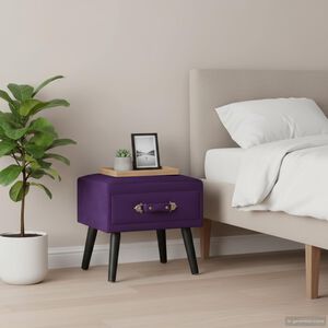 vidaXL Comodino Viola Scuro 40x35x40 cm in Velluto