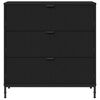 vidaXL Credenza con cassetto Nero 79,5 x 33 x 82 cm Legno multistrato