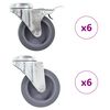vidaXL Ruote Girevoli con Foro per Bullone 12 pz 75 mm