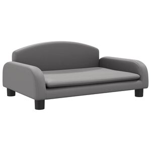 vidaXL Divano per Bambini Grigio 70x45x30 cm in Similpelle