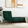 vidaXL Chaise Longue in Velluto Verde Scuro