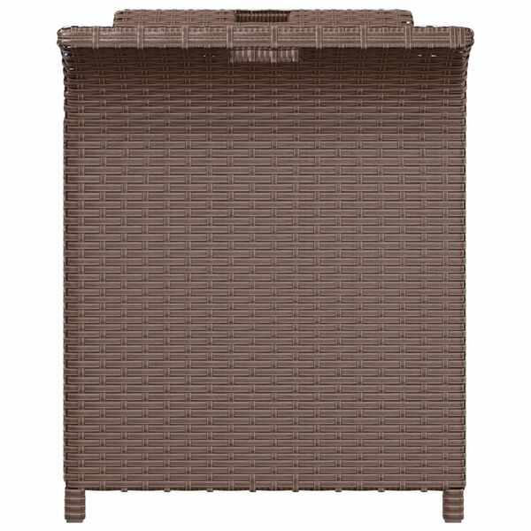 vidaXL Panca da Giardino con Cuscino Marrone 116x46x57cm in Polyrattan