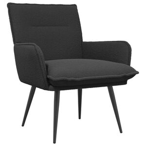 vidaXL Poltrona Grigio Scuro Boucl&eacute;