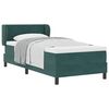 vidaXL Letto a molle con materasso Verde scuro 100 x 200 cm Velluto