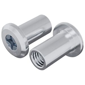 vidaXL Dado a bloccaggio 2 pz Argento M6 x 15 mm Acciaio
