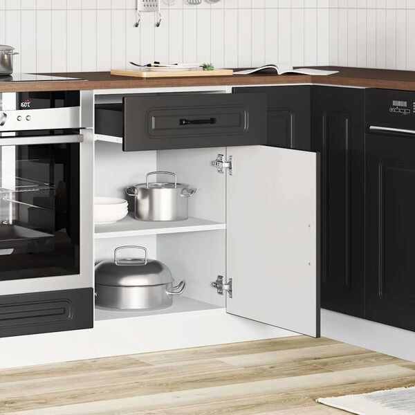 vidaXL Base da Cucina Kalmar Nero in Legno Multistrato