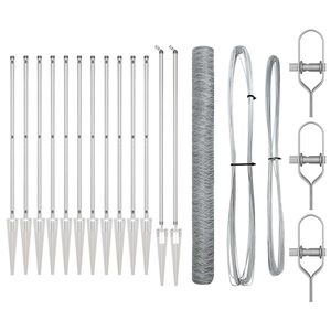 vidaXL Palo della recinzione Argento