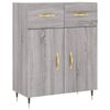 vidaXL Credenza Grigio Sonoma 69,5x34x180 cm in Legno Multistrato